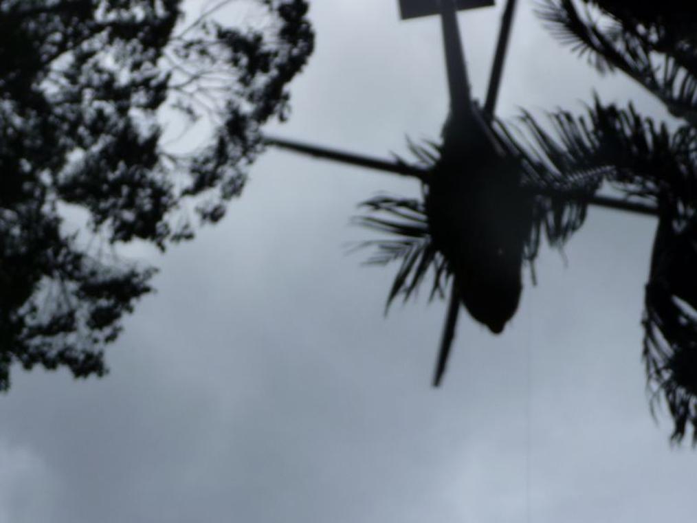 Helichopter sends down cable 187
