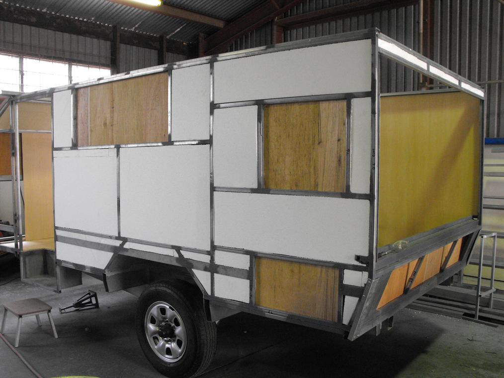 Camper van under construction.
