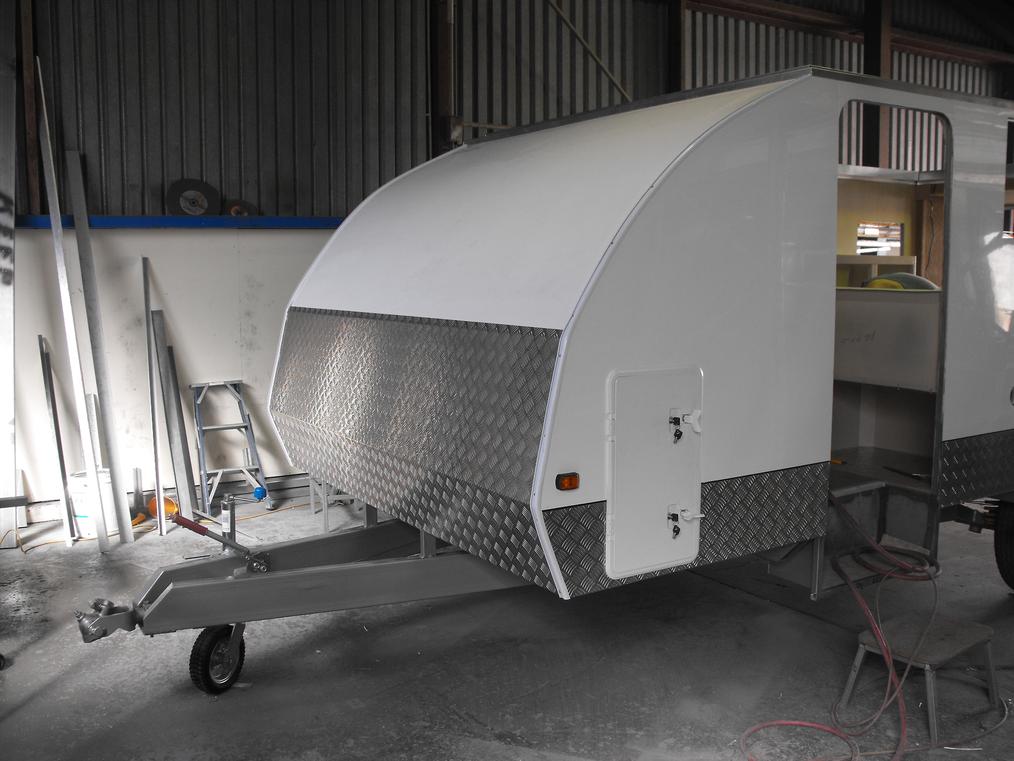 Camper van under construction.
