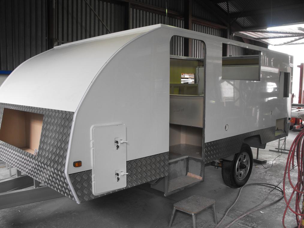 Camper van under construction.
