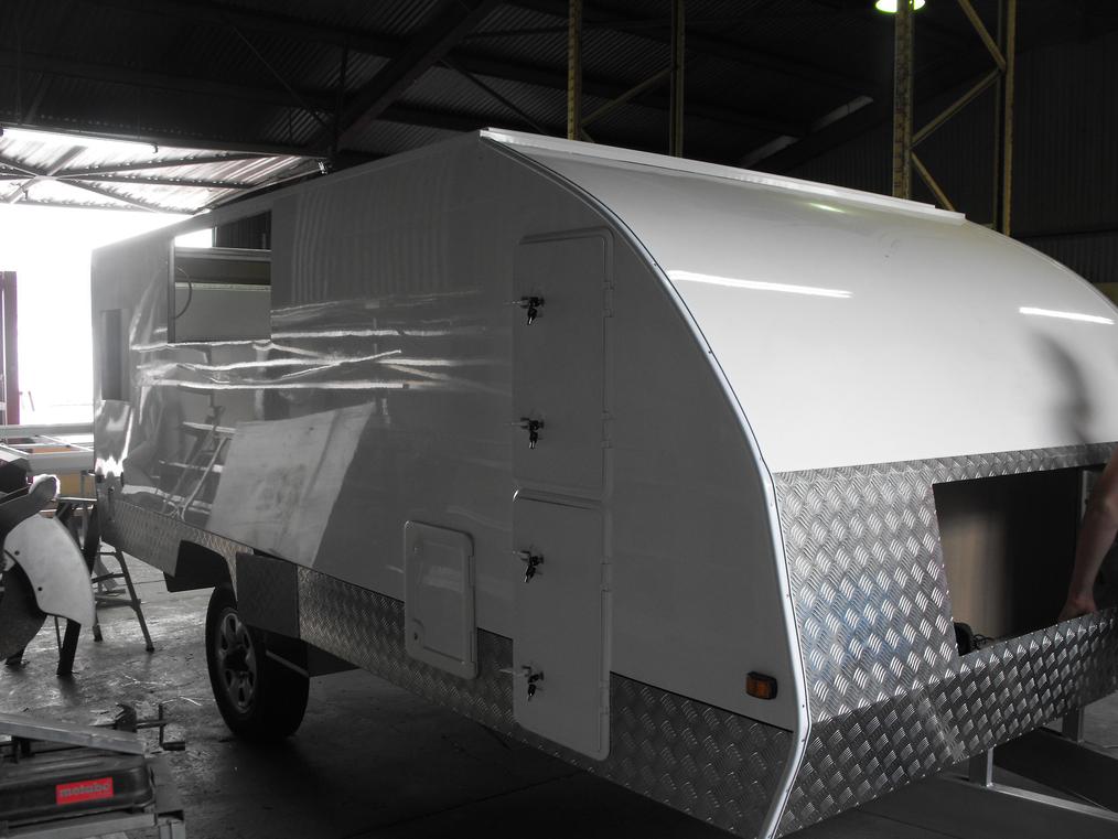 Camper van under construction.
