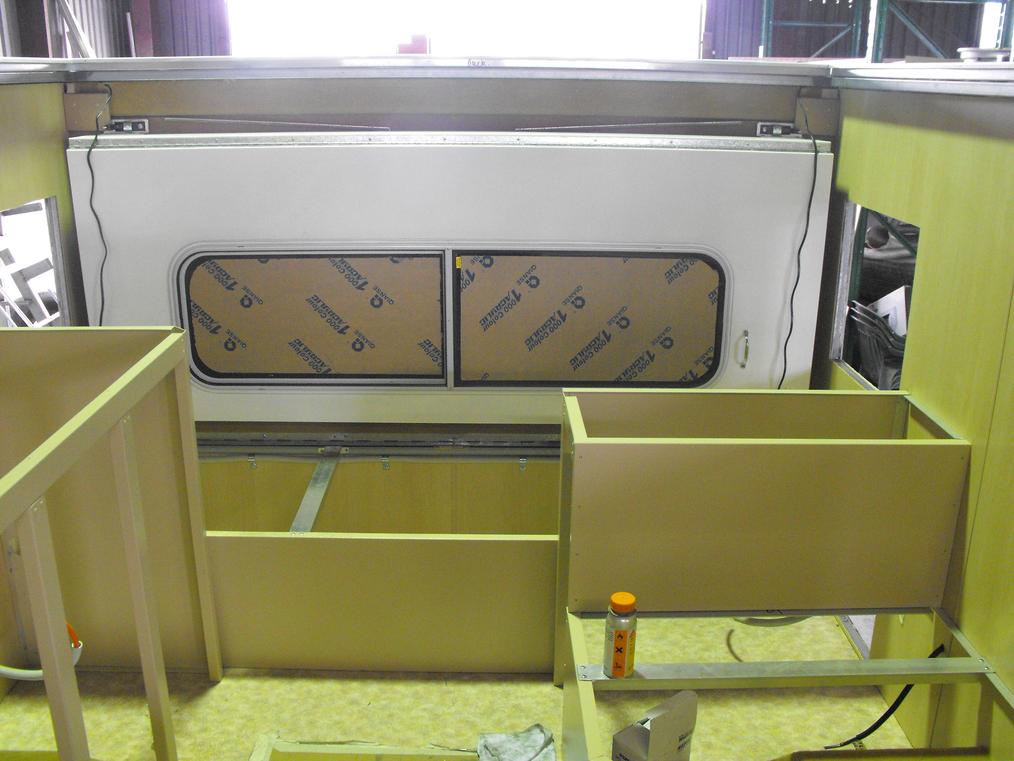 Camper van under construction.
