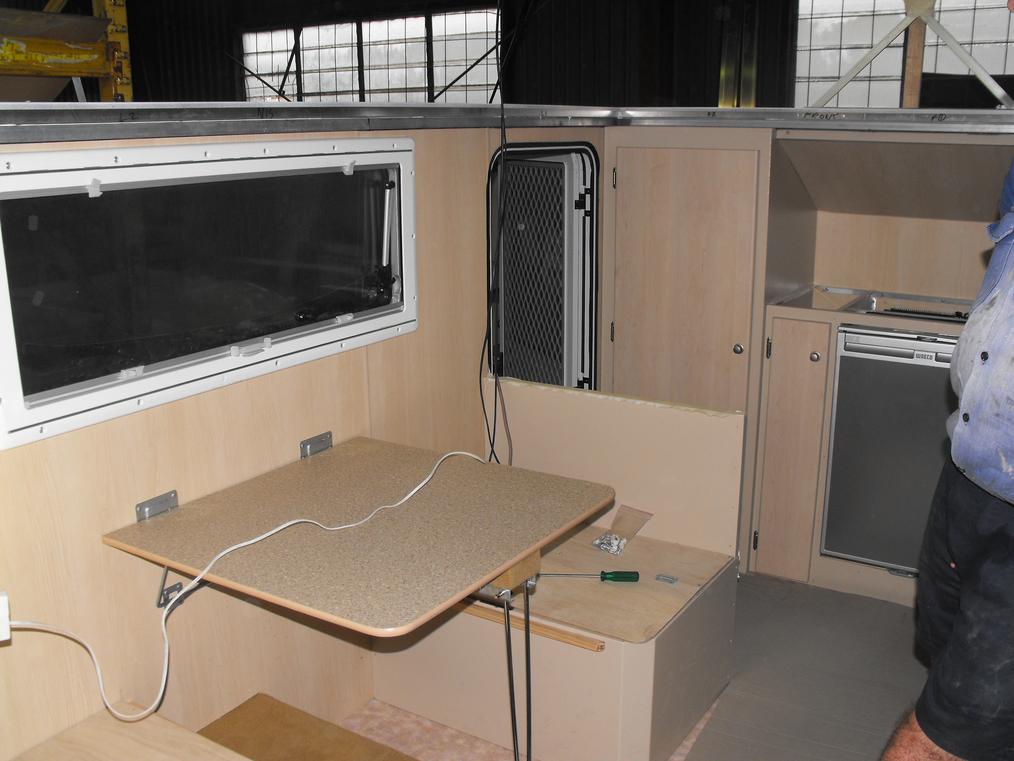 Camper van under construction.
