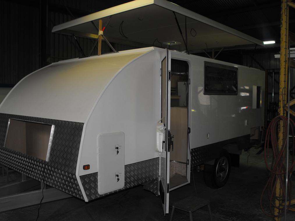 Camper van under construction.
