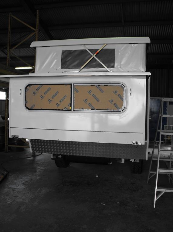 Camper van under construction.
