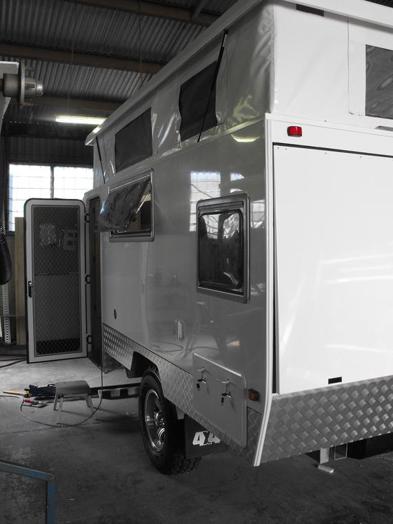 Camper van under construction.
