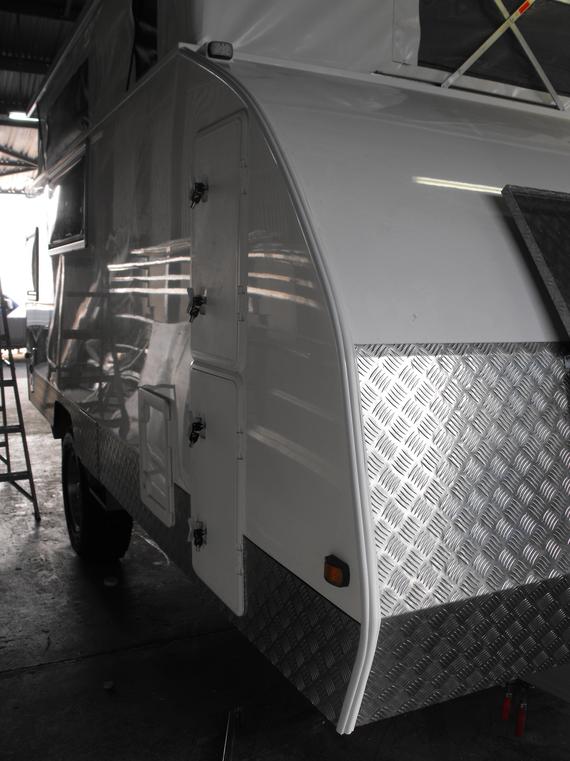 Camper van under construction.
