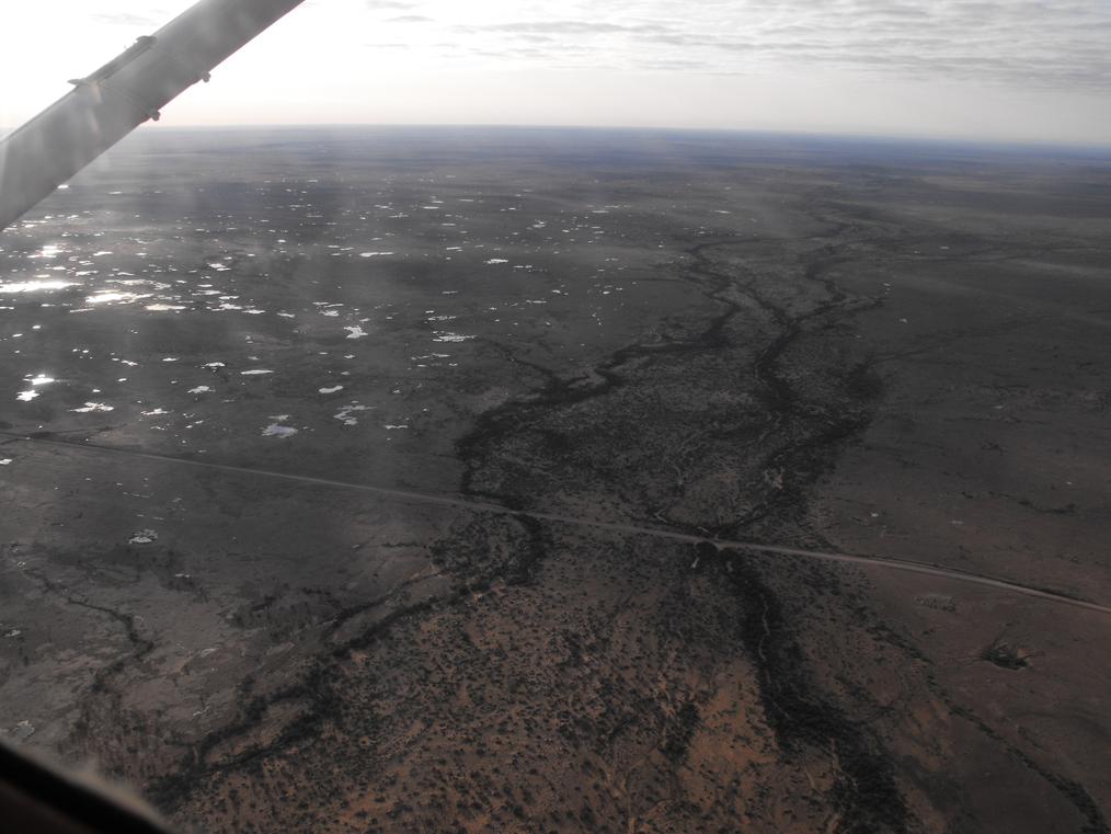 Flight over Lake Ayre
