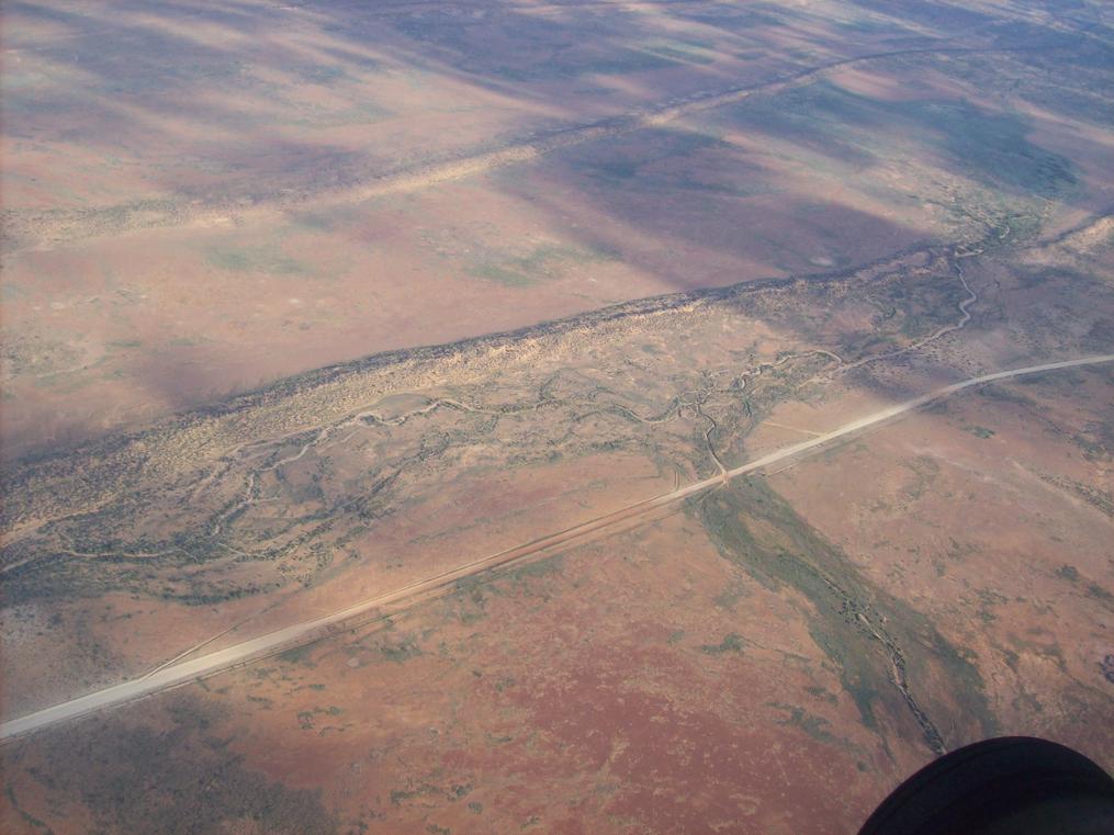 Flight over Lake Ayre
