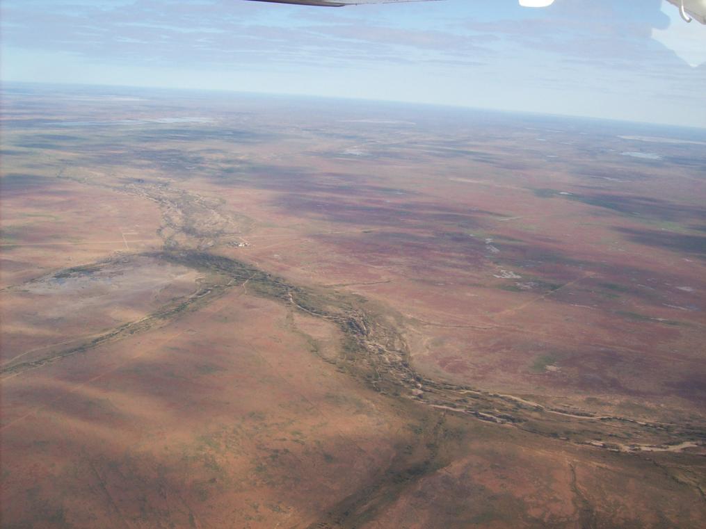 Flight over Lake Ayre
