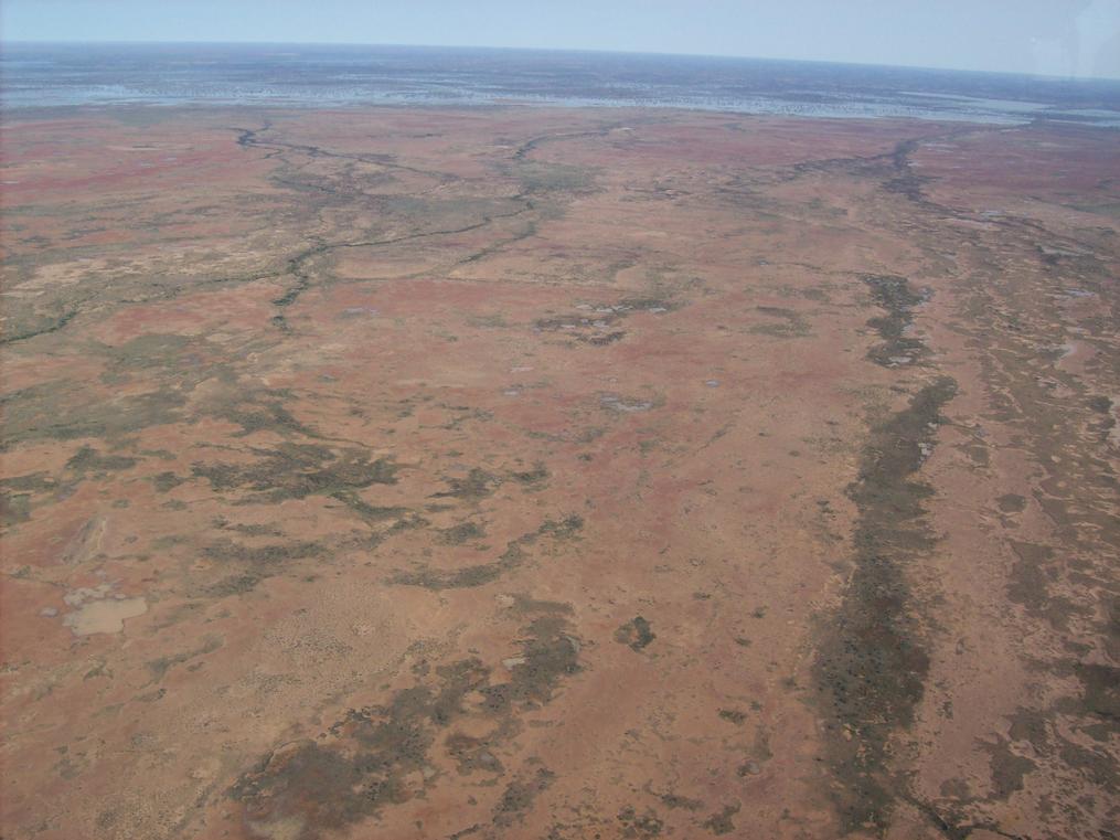 Flight over Lake Ayre
