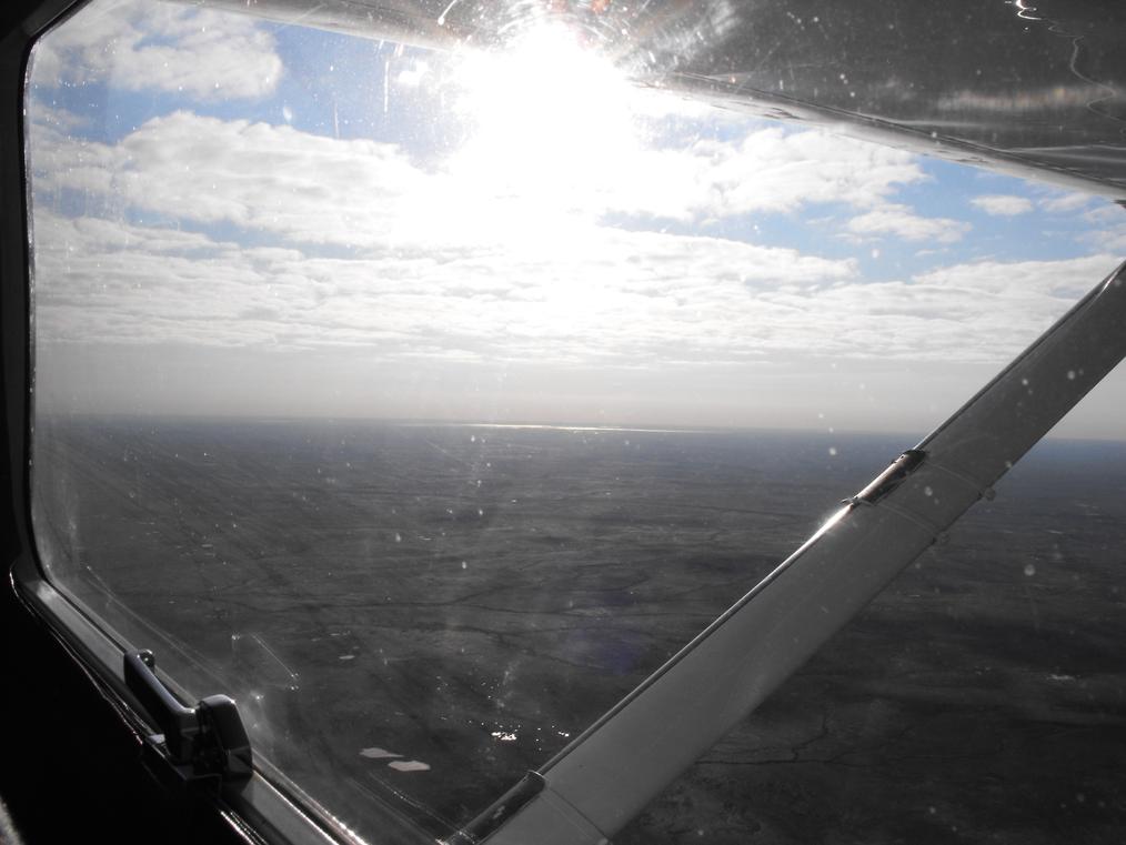 Flight over Lake Ayre
