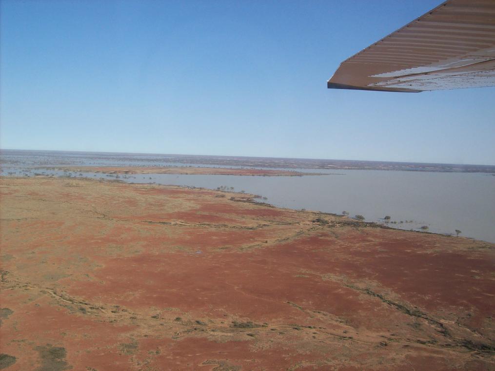 Flight over Lake Ayre
