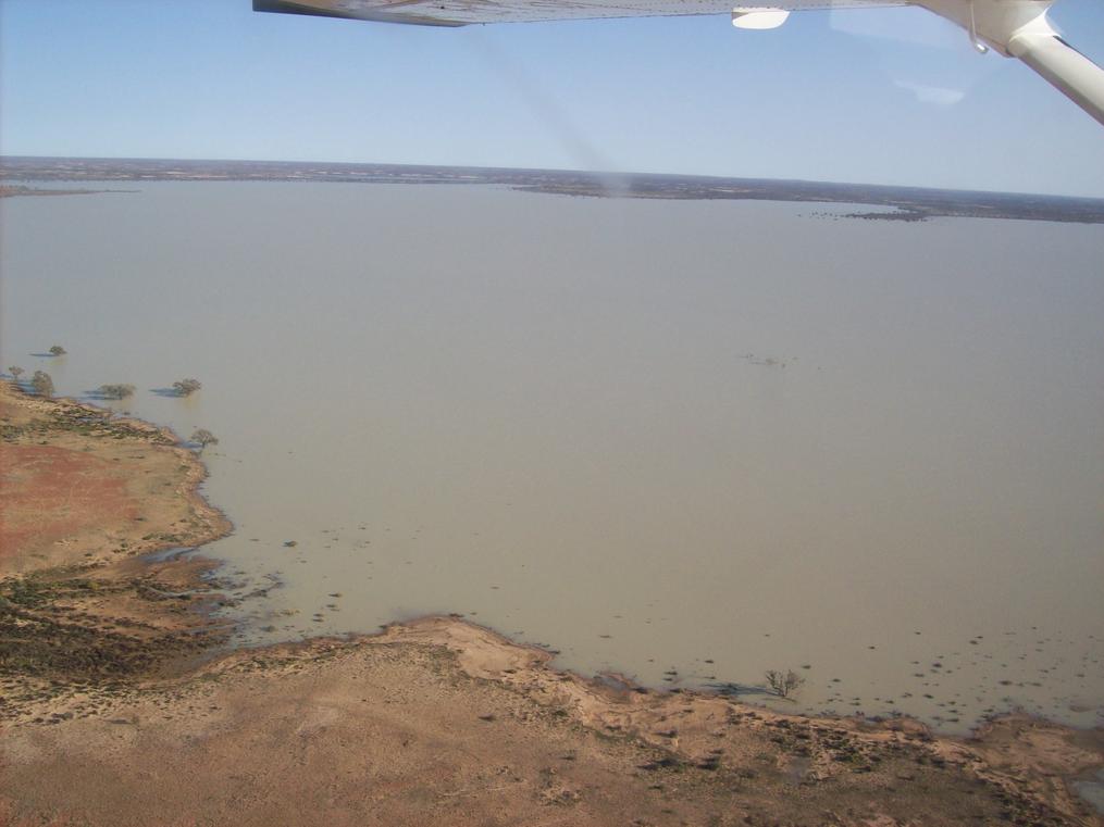 Flight over Lake Ayre
