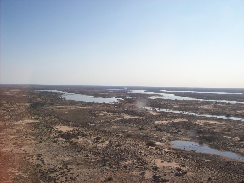 Flight over Lake Ayre
