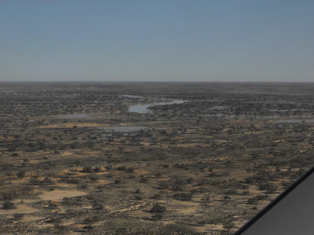 Flight over Lake Ayre
