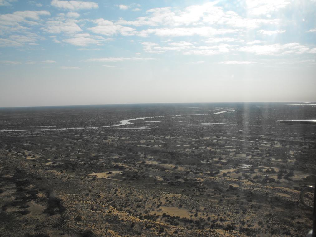 Flight over Lake Ayre
