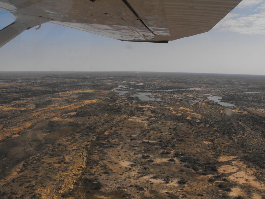 Flight over Lake Ayre
