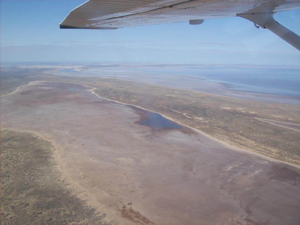 Flight over Lake Ayre
