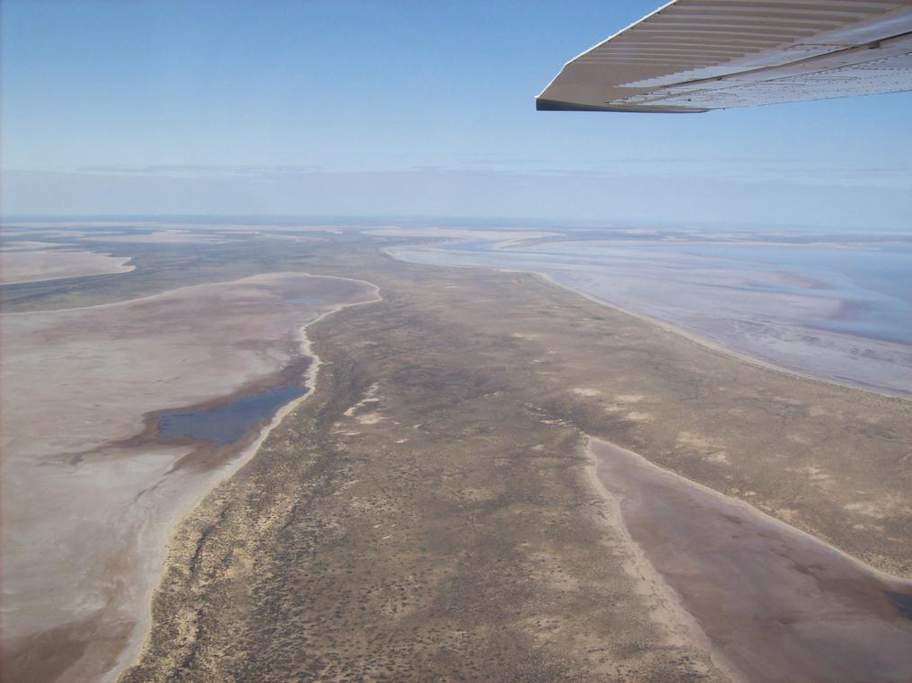 Flight over Lake Ayre
