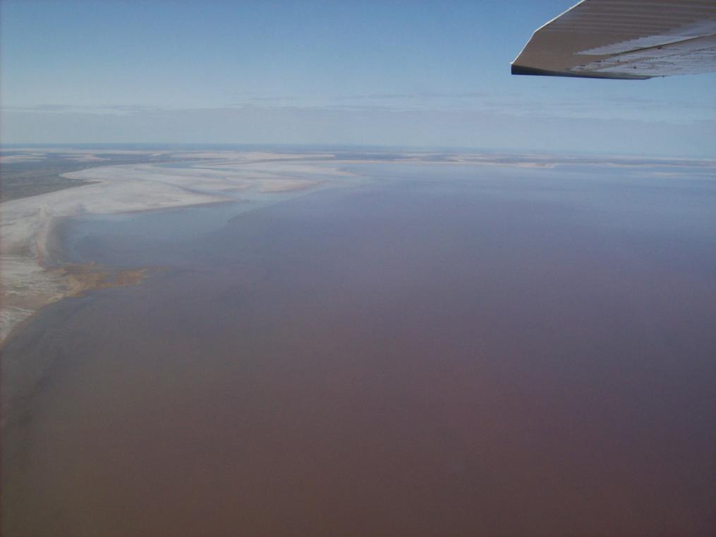 Flight over Lake Ayre
