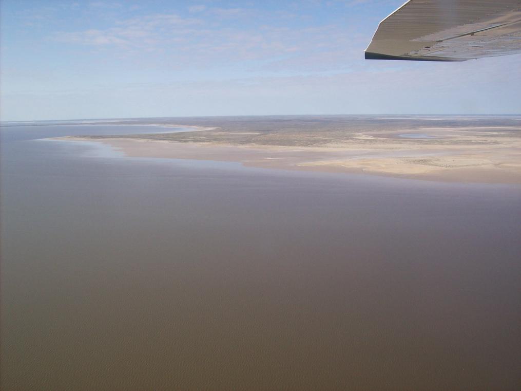 Flight over Lake Ayre
