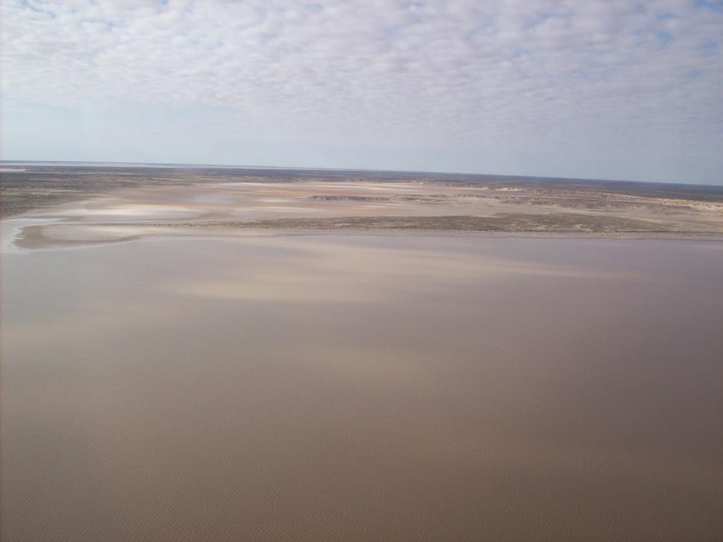 Flight over Lake Ayre
