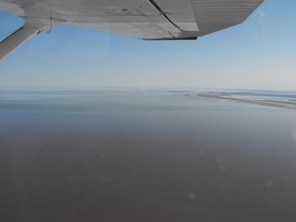 Flight over Lake Ayre
