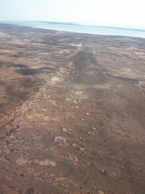 Flight over Lake Ayre
