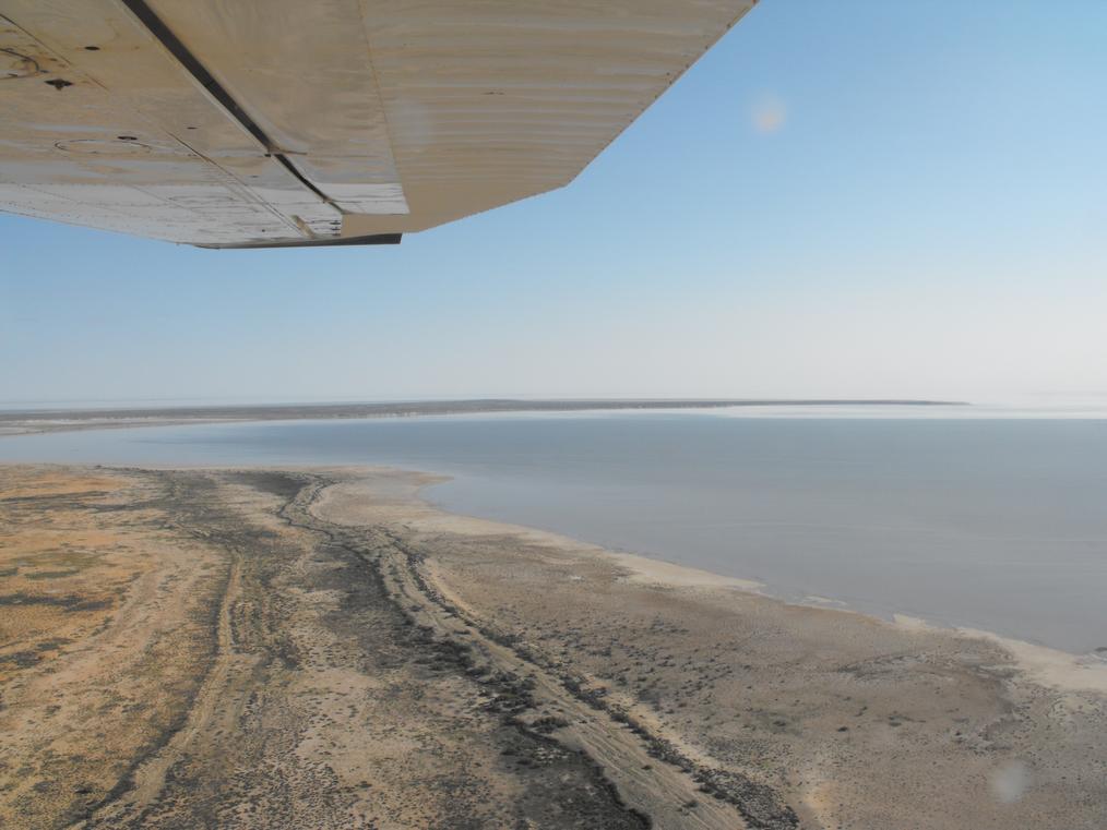 Flight over Lake Ayre
