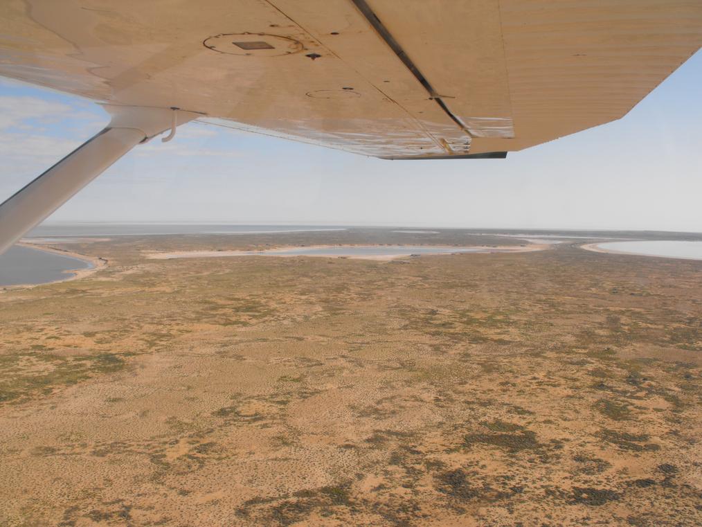 Flight over Lake Ayre
