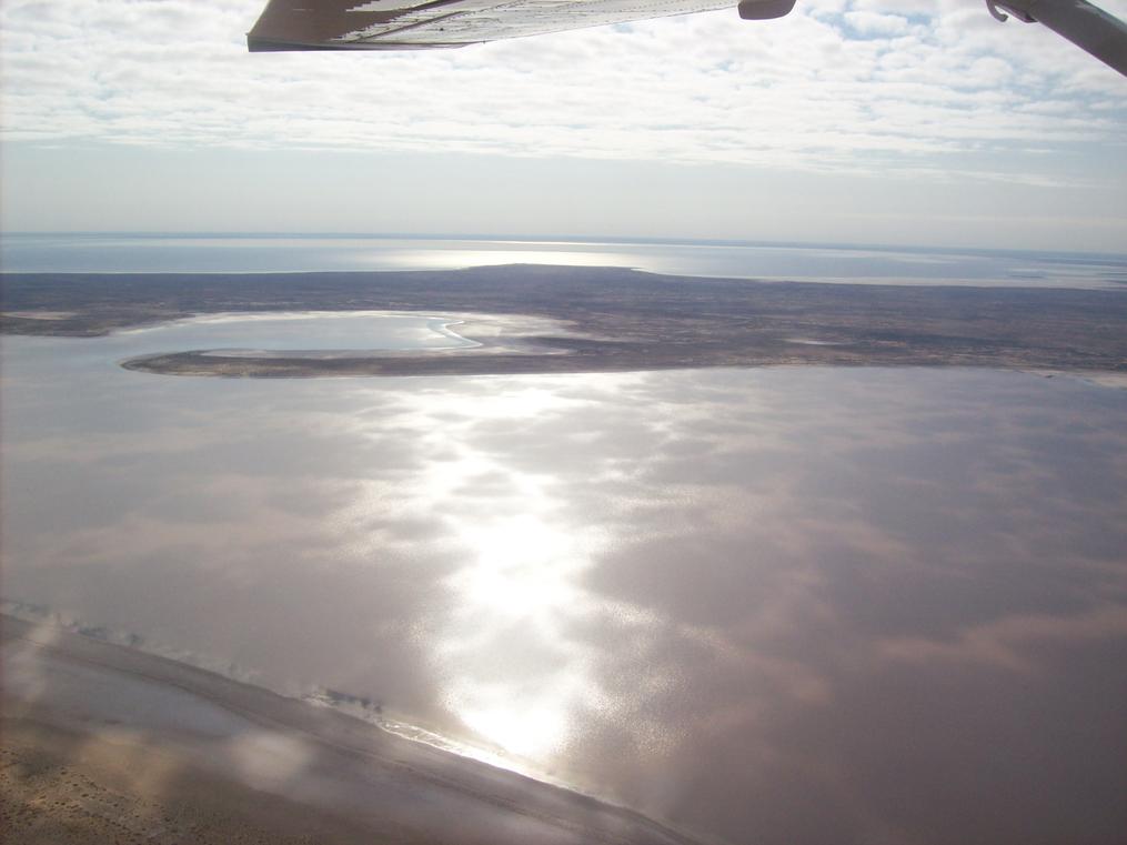 Flight over Lake Ayre
