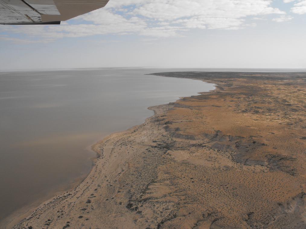 Flight over Lake Ayre
