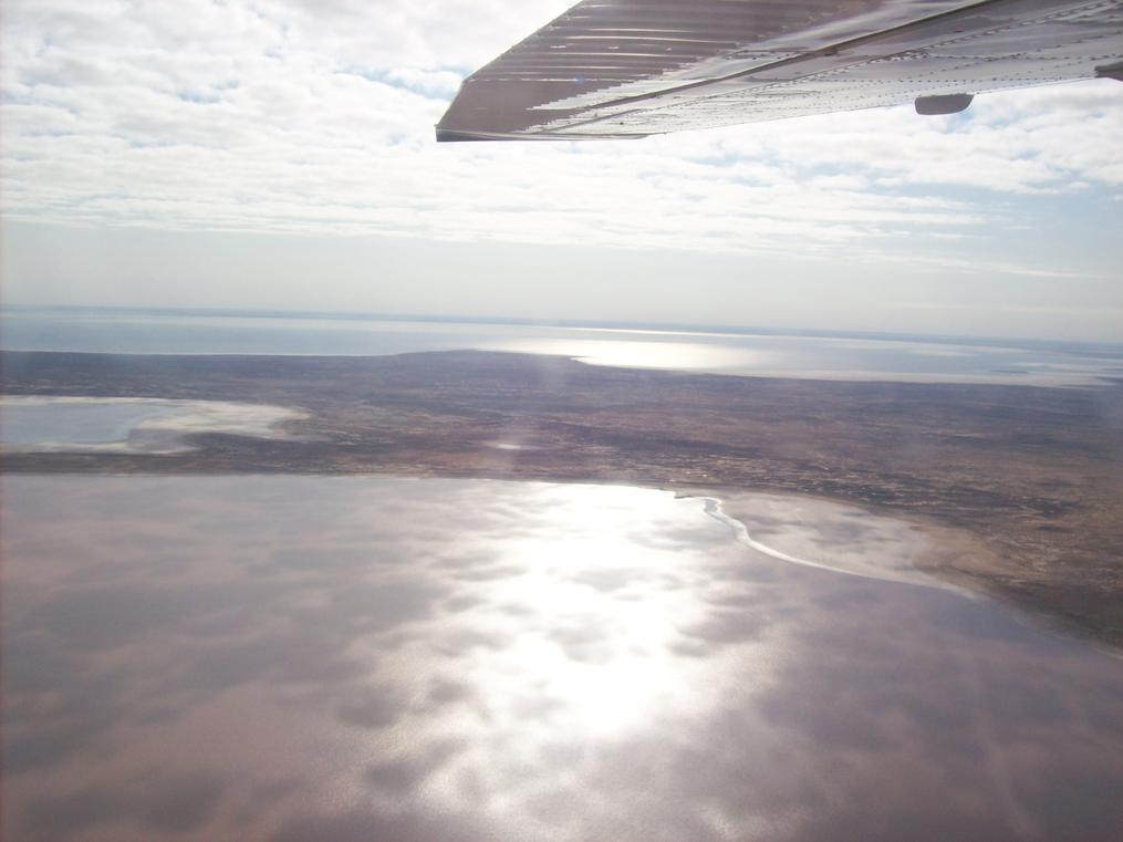 Flight over Lake Ayre
