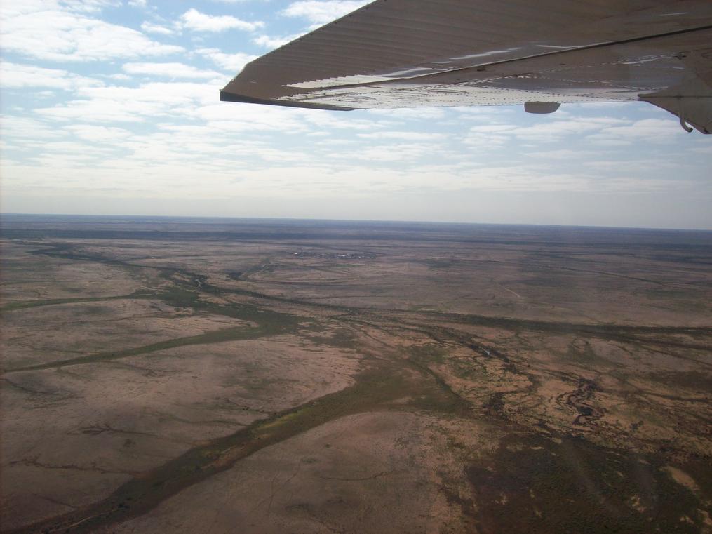 Flight over Lake Ayre
